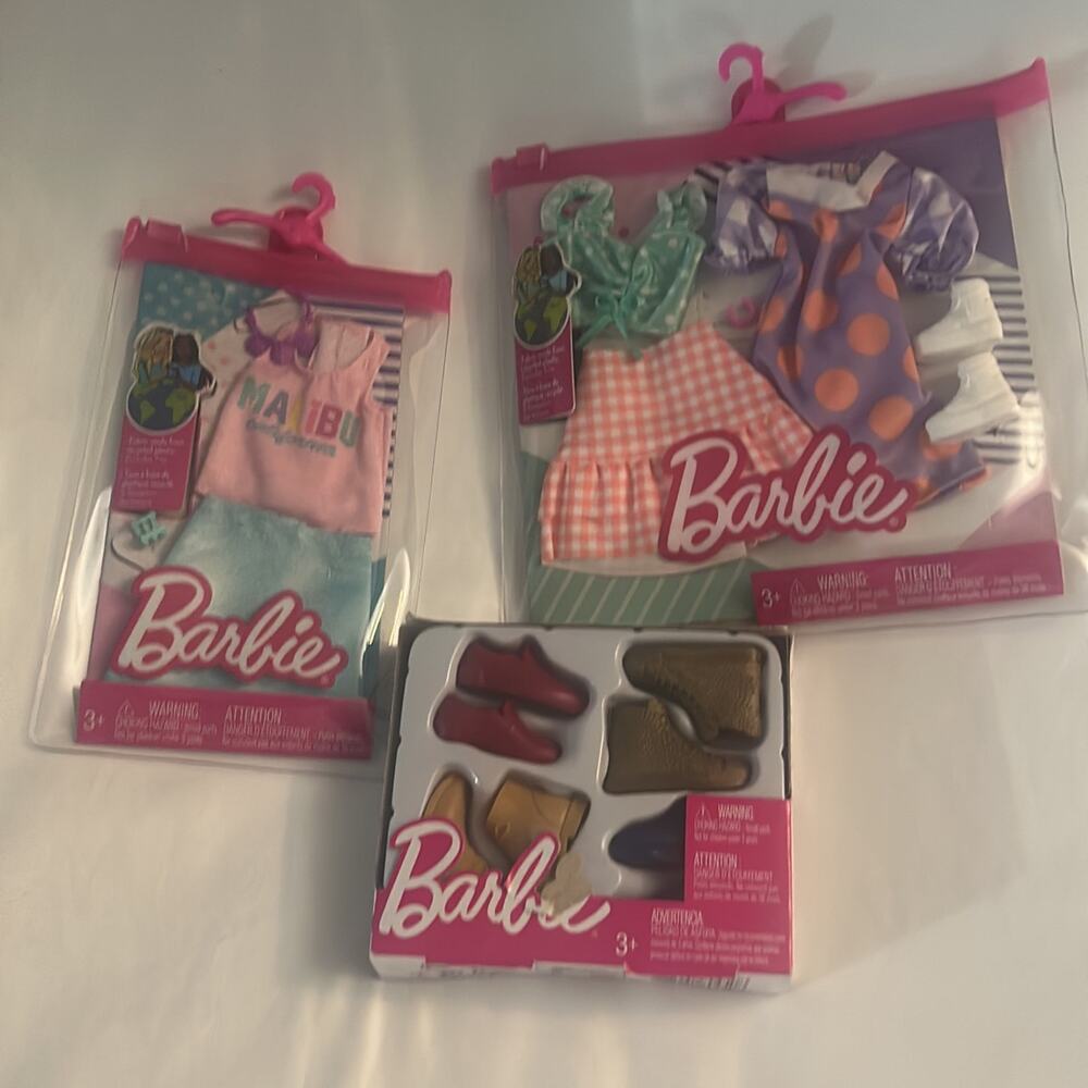 Barbie Fashion Packs + Ken’s Shoe Pack Doll Accessories Christmas Gifts NEW